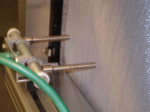 Détail de la rampe automatique  avec 2 buses air comprimé